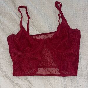 Gilly hicks red lace top